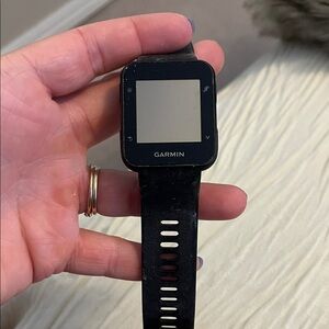 garmin black digital Fitness Watch with Silicone Band
